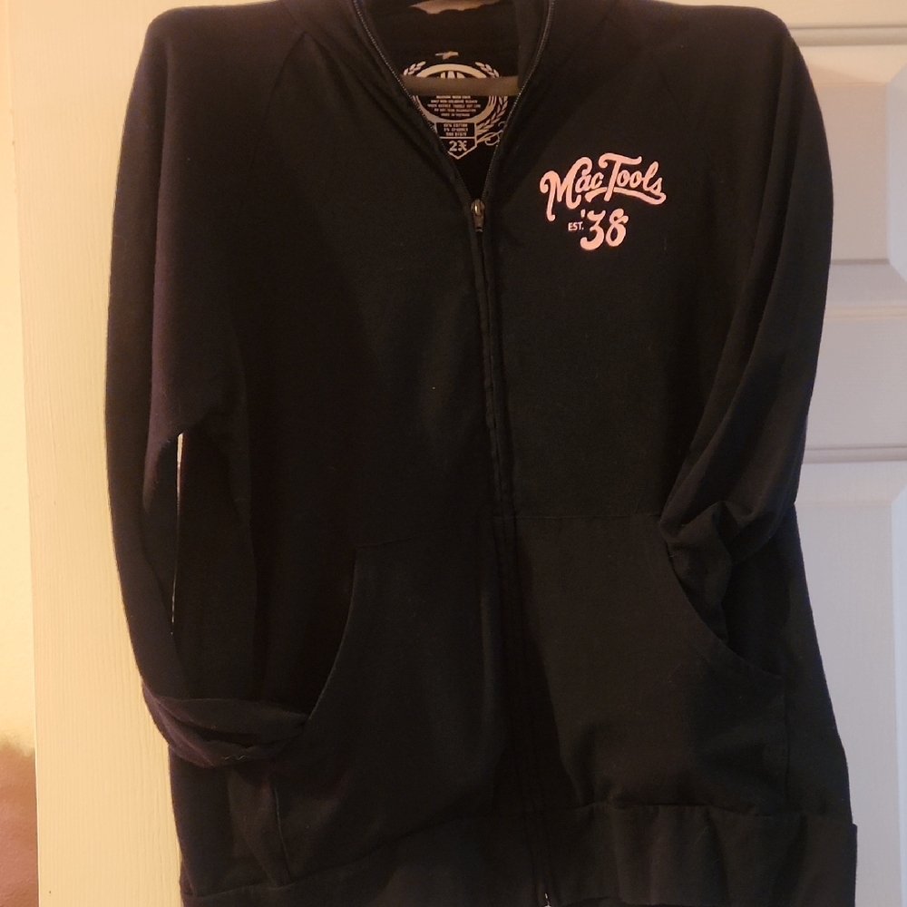 Black Bomber Jacket with Embroidered Logo and Soft Fabric